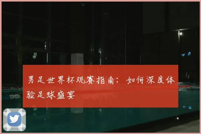 男足世界杯观赛指南：如何深度体验足球盛宴